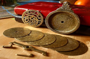 Disassembled 18th century astrolabe