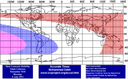 8 July Hilal Sighting for Ramadan 1434